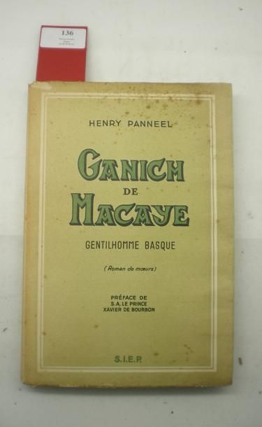 null PANNEEL (Henry)

Ganich de Macaye, Gentilhomme Basque (Roman de Mœurs).Paris,...