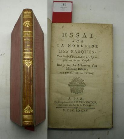 null SANADON (Jean Baptiste Barthélémy) o.s.b.

Essai sur la Noblesse des Basques,...
