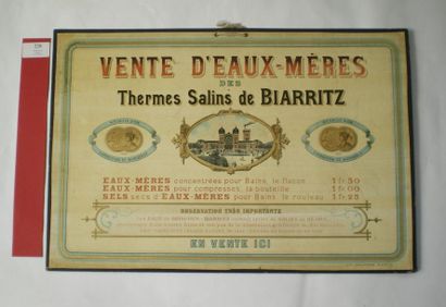 null BIARRITZ -THERMES SALINS

Vente d'Eaux-Mères des Thermes Salins de Biarritz....