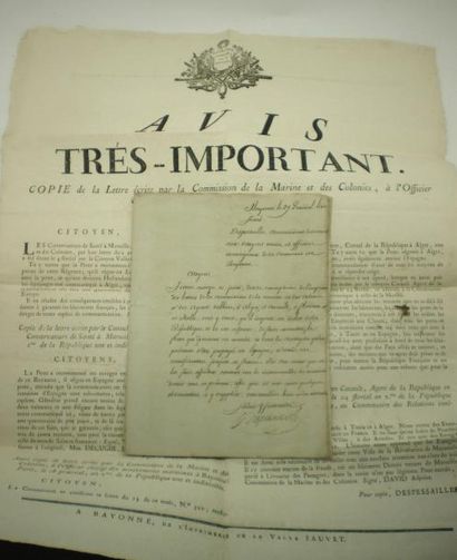 null BAYONNE - PLACARD

DESPESSAILLES : Avis Très Important. Copie de la Lettre écrite...