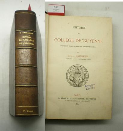 null GAULLIEUR (Ernest)

Histoire du Collège de Guyenne d'après un grand nombre de...
