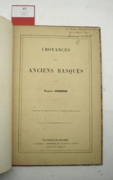 CORDIER (François Eugène) 
Croyances des...
