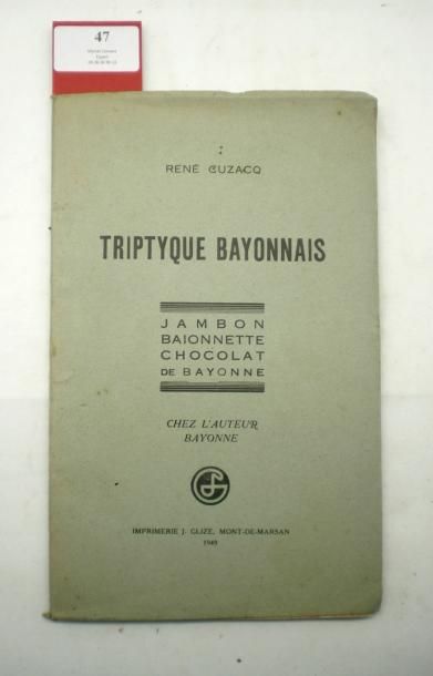 CUZACQ (René) 
Triptyque Bayonnais. Jambon,...