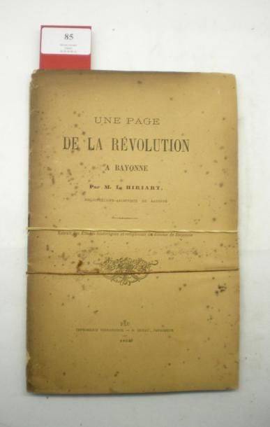 null HIRIART (L.)

Une page de la Révolution à Bayonne. Pau, Imp. Vignancour, 1894.

Plaquette...