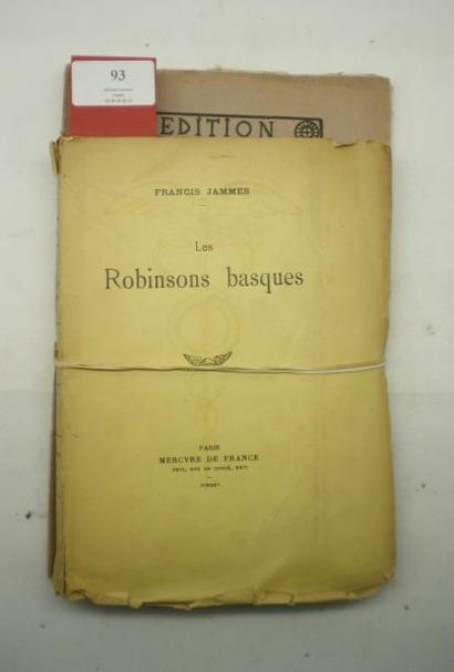 null JAMMES (Francis)

Les Robinsons Basques. Paris, Mercure de France, 1925.

In-16...