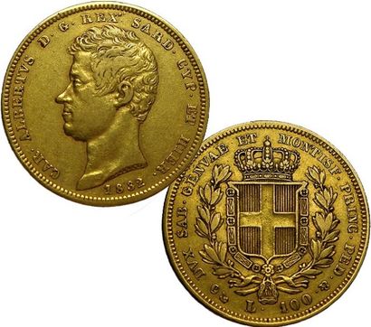 45- Charles Albert. 100 Lire 1832 P.TTB 800...