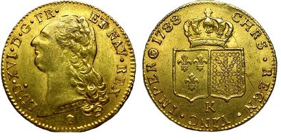 5- Double Louis d’or à la tête nue. 1788...