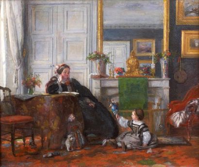 null CALS Adolphe Félix (1810-1880)

Mère et enfant dans un intérieur, 1860

Huile...