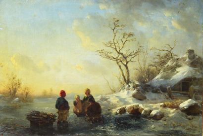 null WICKENBERG Per (Malmeer 1812 – Paris 1846),

Enfants dans un paysage de neige

Huile...