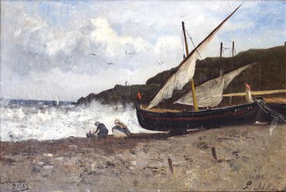 null SEBILLEAU Paul (1847-1907)

Barque de pêche à Collioure

Huile sur toile, signée...