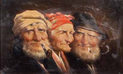 null ARREGUI Romana (1875-1932)

Groupe de trois têtes

Huile sur toile, signée en...
