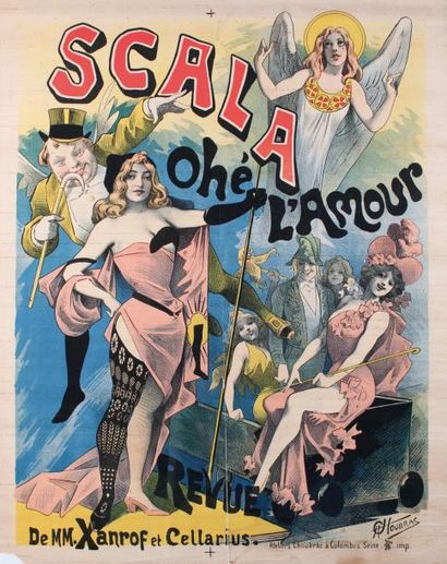 null Alfred Choubrac (1853-1902)Scala "ohé l'amour" (revue)Affiche, 1895, Imp. Atelier...