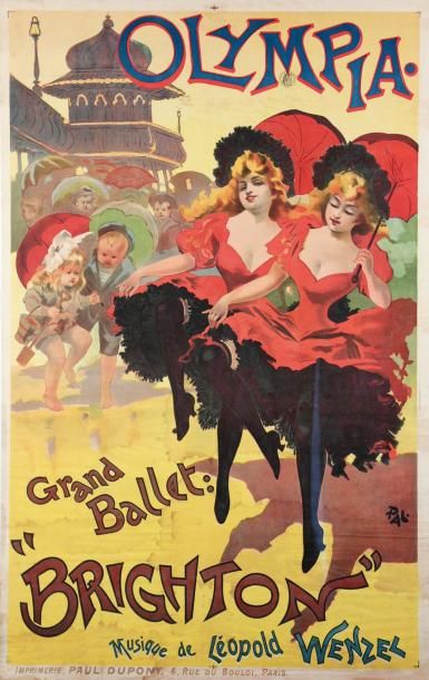 null PAL (Jean Paléologue) (1855-1942)Olympia "Grand ballet : Brigthon"Affiche, 1893,...