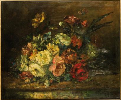 null HENRI CAUCHOIS (1850-1911) 

Jeté de fleurs

Huile sur toile, signée en bas...