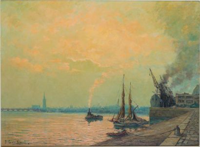 null ANTONIO GOMEZ GIMENO (1892 - ) 

Le port de Bordeaux

Huile sur panneau d'isorel,...