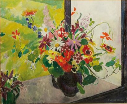 null MILDRED BENDALL (1891-1977) 

Bouquet

Huile sur toile, signée en bas à droite

60...