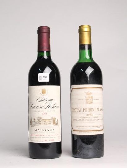 null Château Prieuré Lichine - 1991 Margaux - 1 blle Château Pichon Lalande - 1975...