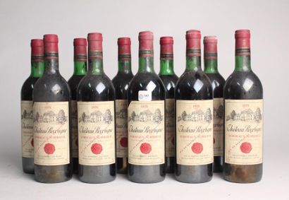 null Château Recougne - 1978 Bordeaux - 10 blles 75 cl état étiquette mauvais