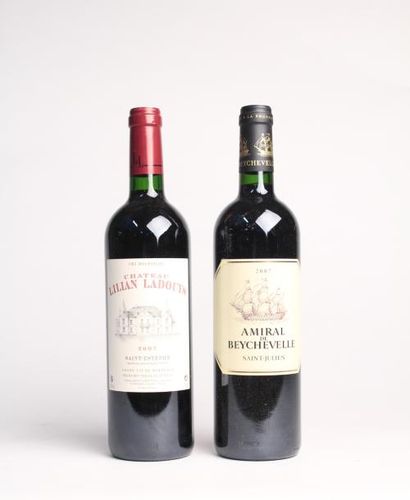 null Château Lilian Ladouys - 2007 Saint-Estèphe - 1 blle Amiral de Beychevelle -...