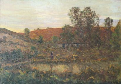 null JULIEN CALVE (1851-1924)

Bergerie dans la lande

Huile sur toile, signée en...
