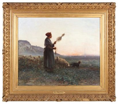 null ALFRED SMITH (1854-1936)

La Bergère, 1885

Huile sur toile, signée en bas à...