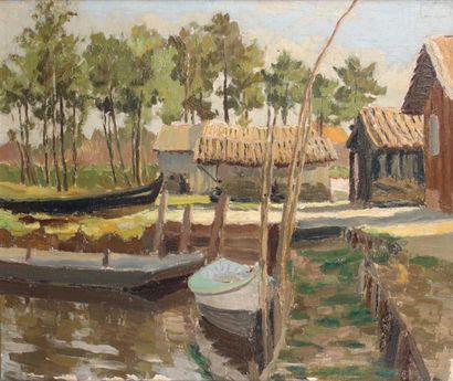 null MARIUS GUEIT (1877-1956)

Un village sur le Bassin d'Arcachon 

Huile sur toile

36...