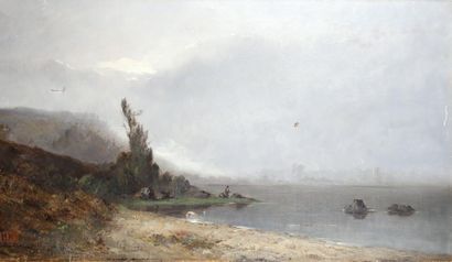 null FRÉDÉRIC MARIUS MANIQUET 

(1822-1896)

Pêcheur, 1874

Huile sur toile, signée...