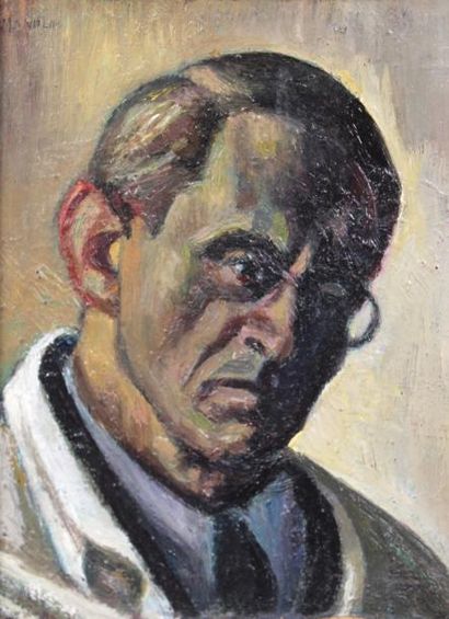 null MANOLO (pseud. de Huguey Martinez Manuel)

(1872-1945)

Portrait M. Dumel, 1944?

Huile...