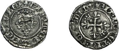 null Charles VI. 1380-1422. Gros Florette. Tours. Dy.387. TB+/TTB