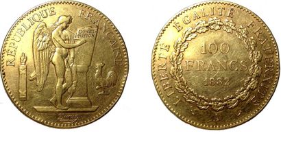 null 3e République. 100 Francs au Génie 1882 A. Gad. 1137. 32,25grs. TTB