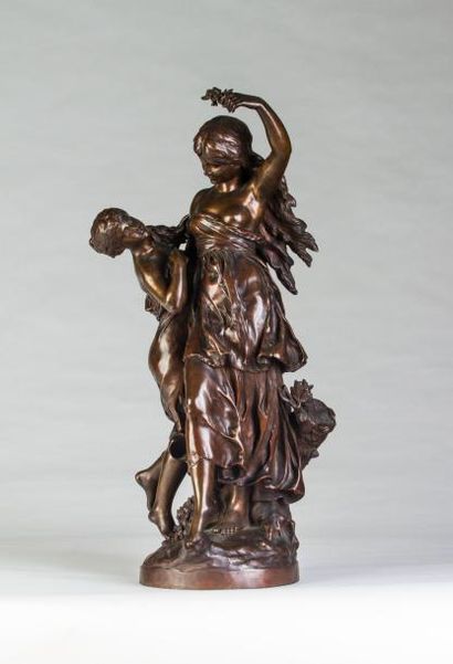 null DANS LE GOÛT DE MATHURIN MOREAU,La DanseEpreuve bronzeHaut. : 75 cm