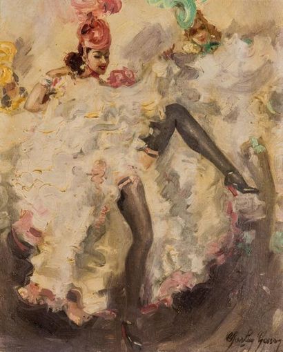 null CHARLEY GARRY (1891-1973)Scènes de cabaretDeux huile sur toile, signées en bas,...