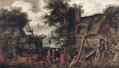 null ATTRIBUÉ À WILLEM VAN DEN BUNDEL (BRUXELLES, 1577-DELFT, 1655) La visite aux...