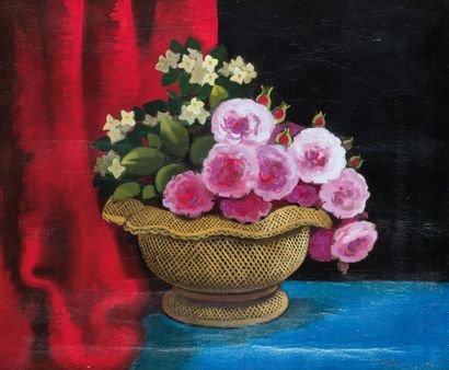 null Madeleine LUKA (1894-1989)BouquetHuile sur toile, signée en bas à droite46 x...