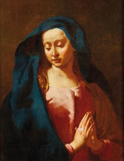 null Attribué à Giambattista PIAZZETTA (1682-1754) Vierge en prière Toile 62 x 48...