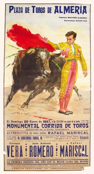 null Affiche Plaza de toros de Almería 1957

	Toros de Villamarta para Enrique Vera,...