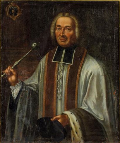 null Jean-Baptiste SMETS, dit le Muet (1712-1783)

	Portrait du Chanoine de Cardes

	Huile...