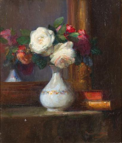 null CARME Félix (XIX°-XX°)

	Vase de fleurs

	Huile sur toile signée en bas à droite

	46...