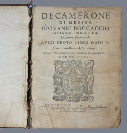 null BOCCACCIO Giovanni - GROTO (Luigi)

Il Decamerone. Di nuovo riformato da Luigi...