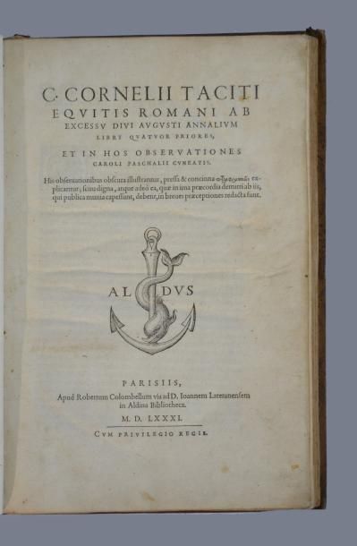  TACITE (C. Cornelius Tacitus) 
C. Cornelii Taciti equitis romani ab excessu divi...