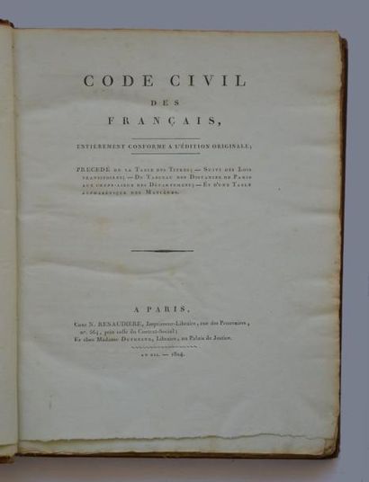  [DROIT - CODE CIVIL] 
COLLECTIF 
Code Civil des français, entièrement conforme à...