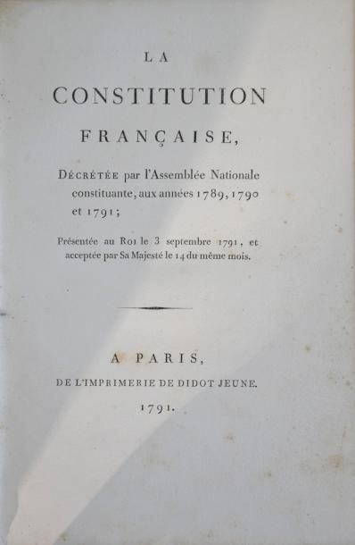  [DROIT - CONSTITUTION - REVOLUTION] 
La Constitution Française, décrétée par l’Assemblée...