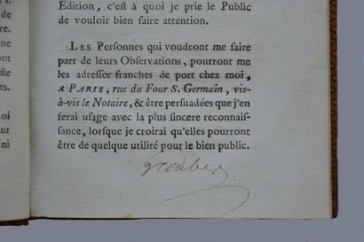 null L’exemplaire aux armes de Turgot du livre d’un défenseur de Necker.

GROUBER...