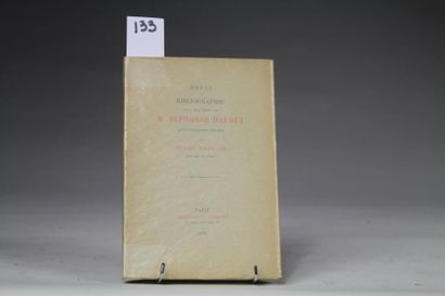null BRIVOIS (Jules) : Essai de Bibliographie des œuvres d’Alphonse Daudet. Paris,...