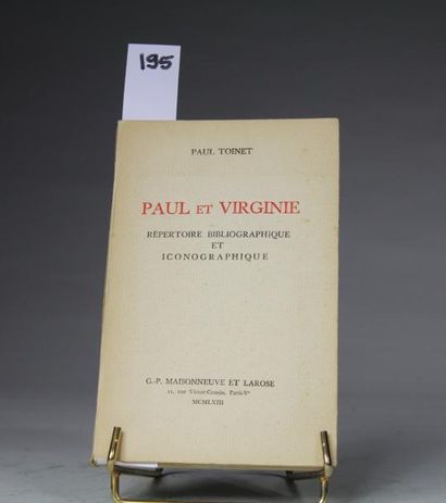 null TOINET (Paul) : Paul et Virginie Répertoire Bibliographique et iconographique....