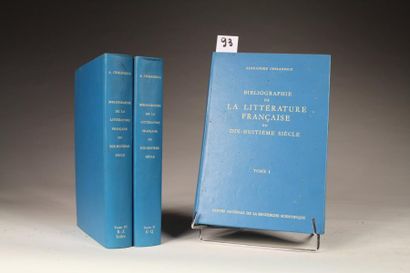 null CIORANESCU (Alexandre) : Bibliographie de la littérature Française du XVIIIe...