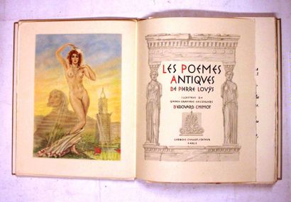 null LOUYS Pierre - CHIMOT (Edouard) : Les Poèmes Antiques. Paris, Guillot, 1949....