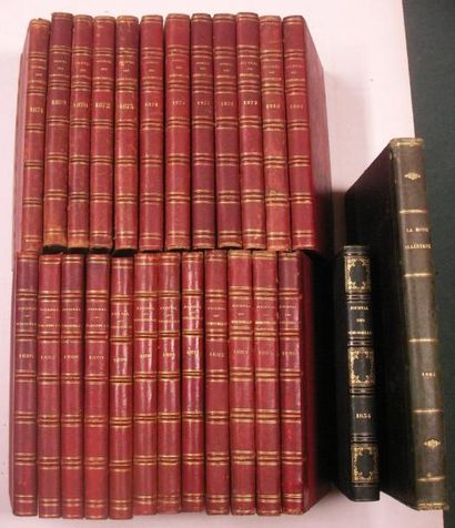null MODE - JOURNAL des DEMOISELLES : Réunion de 24 volumes de 1869 à 1891 (manque...