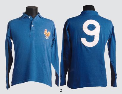 null Casimir HNATOW n°9. Maillot de l’équipe de France pour la Coupe du Monde 1958...