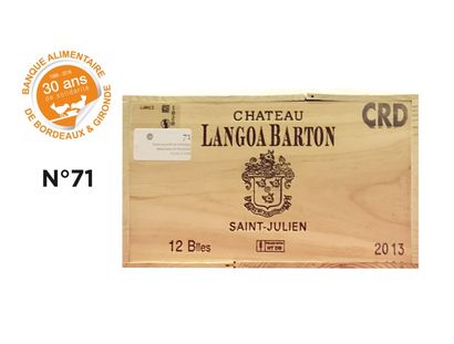 null 2013- Ch. Langoa Barton Gd Cru Classé St-Julien 12 B/lles